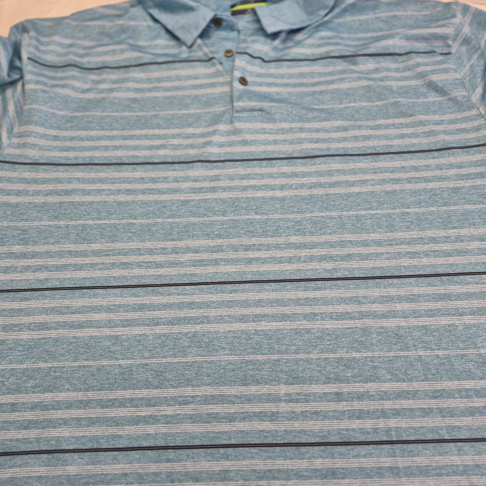 Ben Hogan Performance Polo Shirt Mens 3XL Burgundy & Blue Golf Stretch 2pcs - Picture 7 of 11
